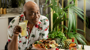 Ainsley's Chicken Skewers & Duppy Colada